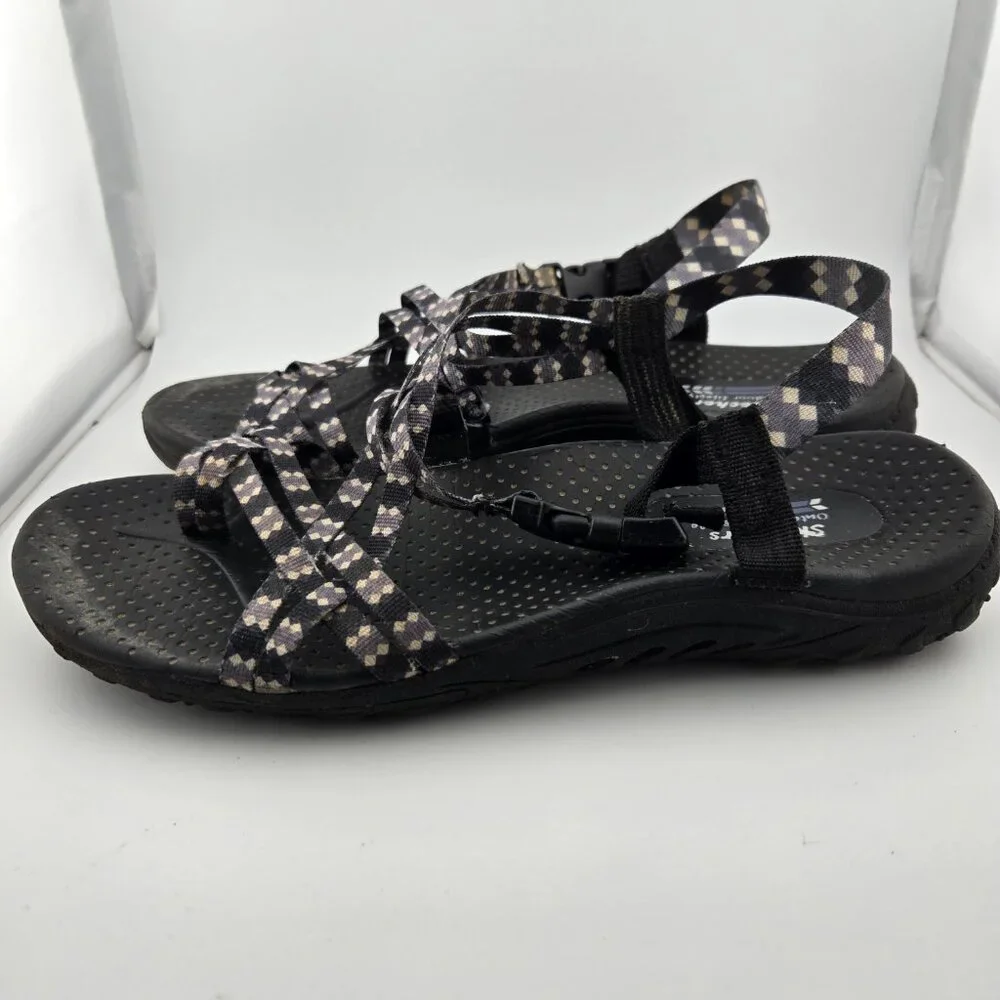 🌿 Skechers Boho Woven Outdoor Hiking Sandals | Women’s Size 11 (Measured) | Wat
